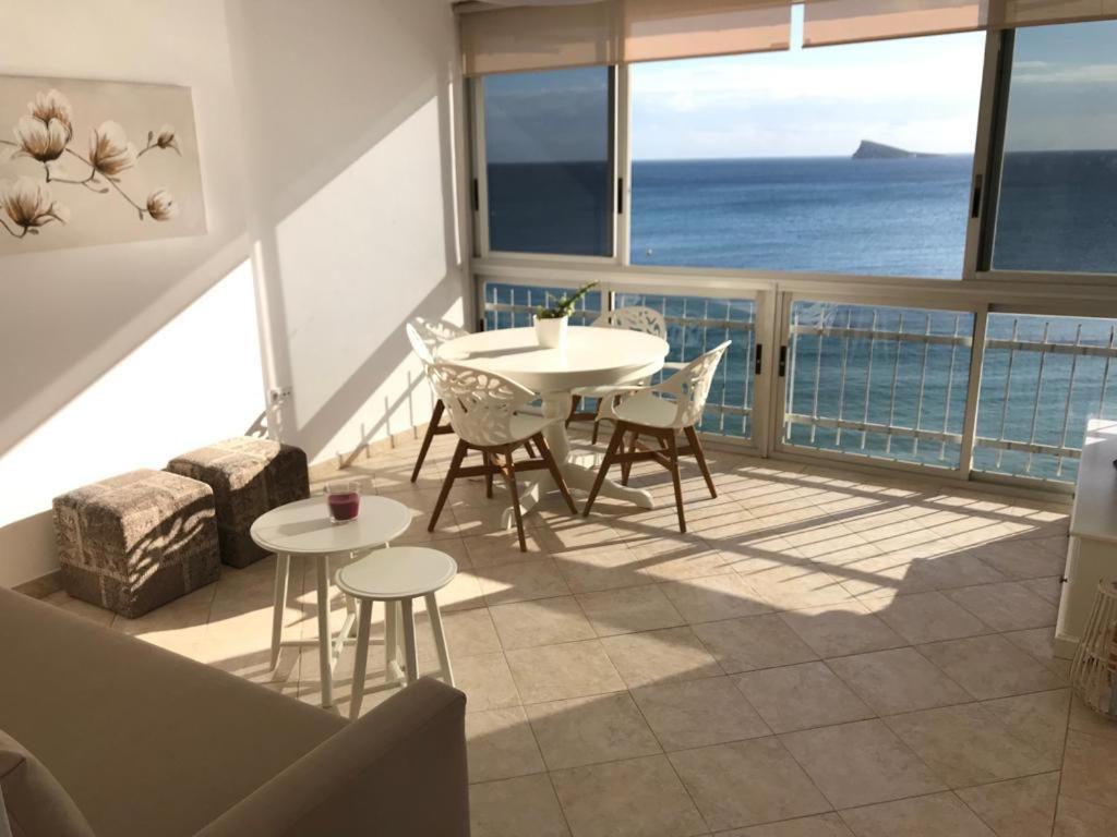 Los Fernandos, 1St Line Beachfront Poniente, 2 Bedroom Apartment Ocean Terrace 貝尼多姆 外观 照片