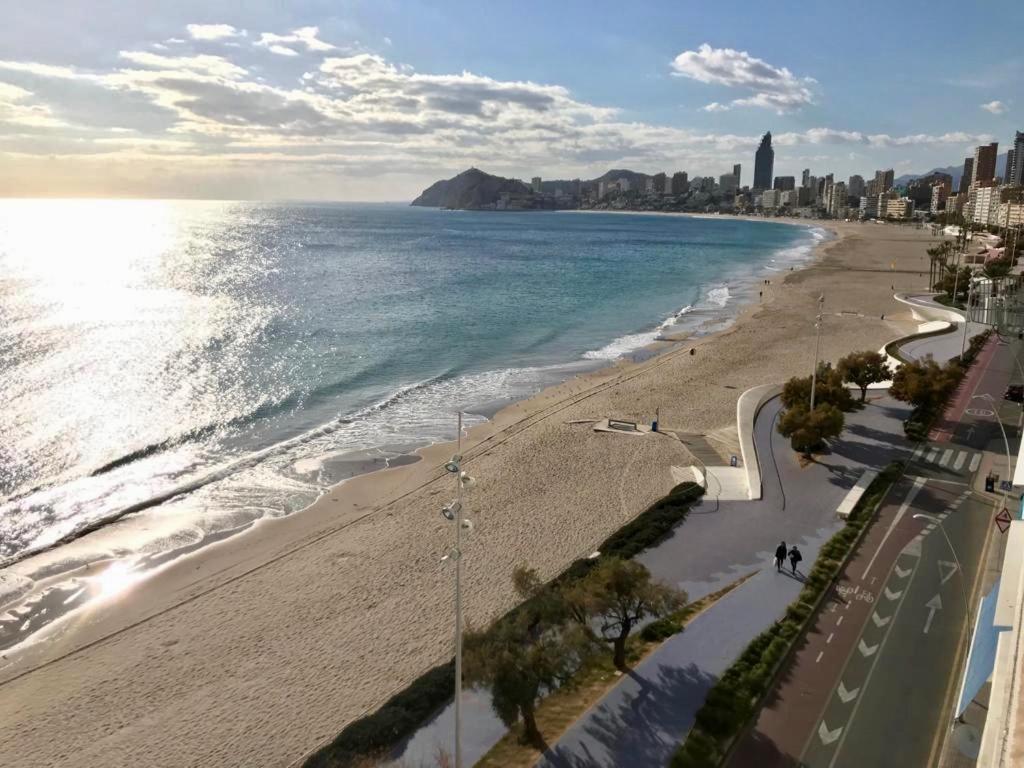 Los Fernandos, 1St Line Beachfront Poniente, 2 Bedroom Apartment Ocean Terrace 貝尼多姆 外观 照片